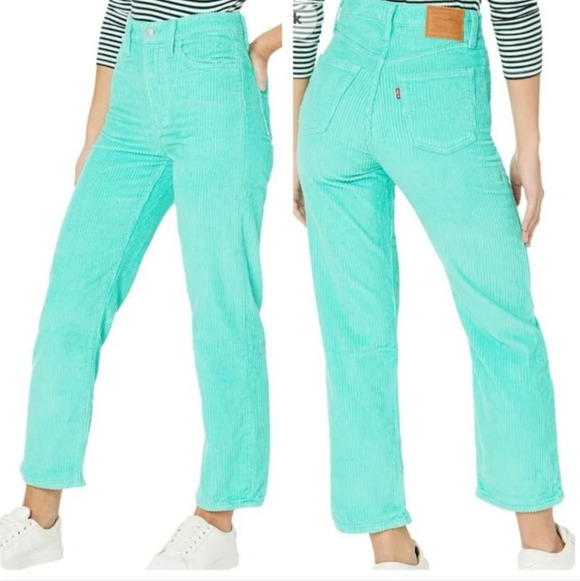 Levi's Corduroy Ribcage Straight Ankle Pants Size 24 - Picture 4 of 11